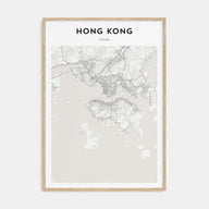 Hong Kong Map Portrait Poster