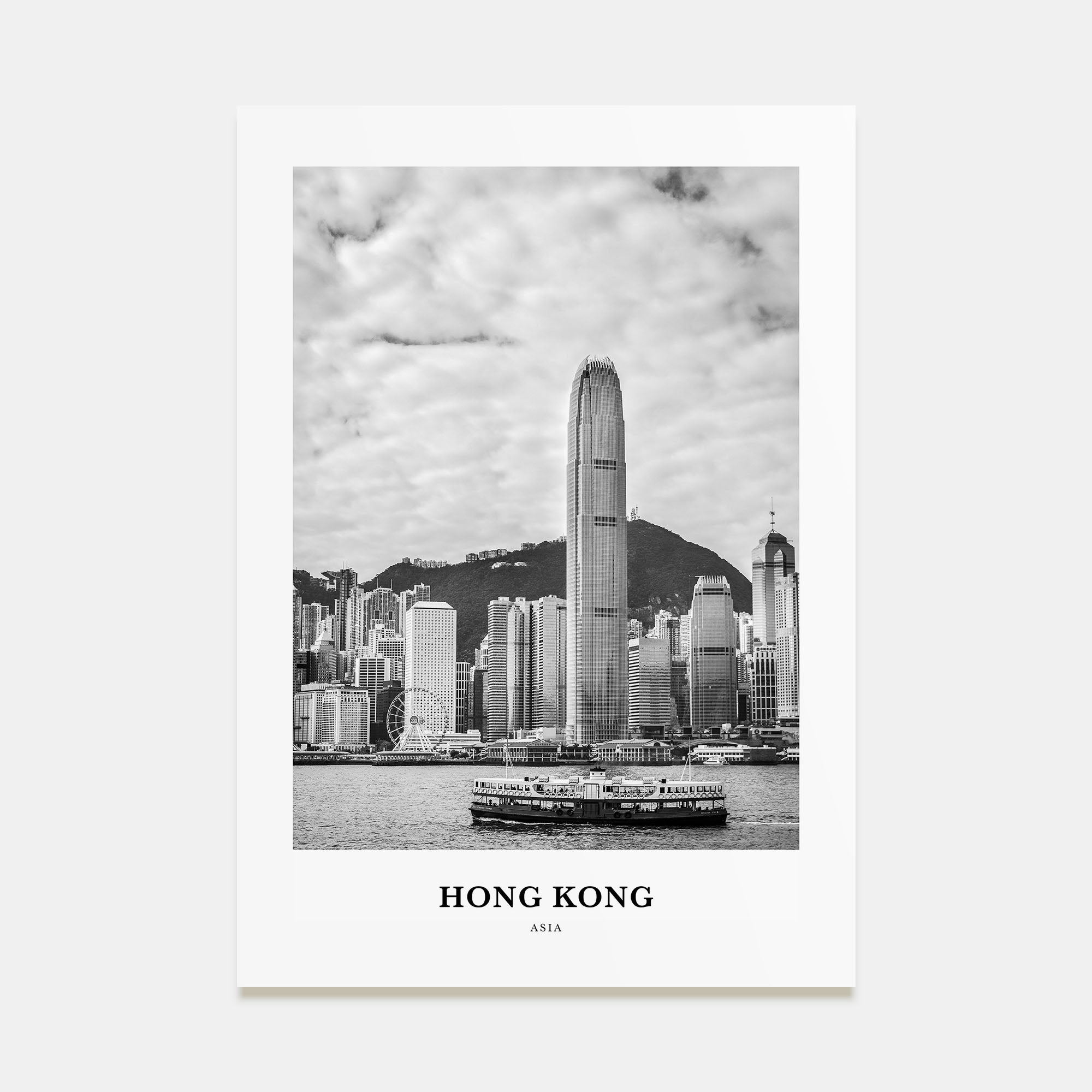 Hong Kong Portrait B&W No 3 Poster