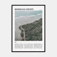 Honolulu County Travel Color Poster
