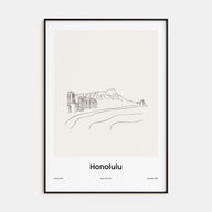 Honolulu Drawn Poster