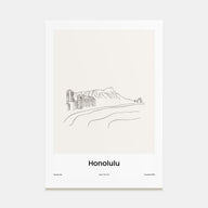 Honolulu Drawn Poster
