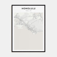 Honolulu Map Portrait Poster