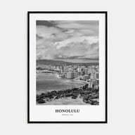 Honolulu Portrait B&W No 1 Poster