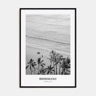 Honolulu Portrait B&W No 2 Poster
