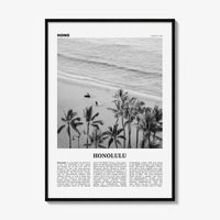Honolulu Print Black and White No 1, Honolulu Wall Art, Honolulu Poster, Honolulu Photo, Honolulu Wall Decor, Hawaii, O'ahu, Oahu
