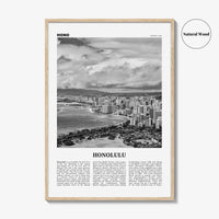 Honolulu Print Black and White No 2, Honolulu Wall Art, Honolulu Poster, Honolulu Photo, Honolulu Wall Decor, Hawaii, O'ahu, Oahu