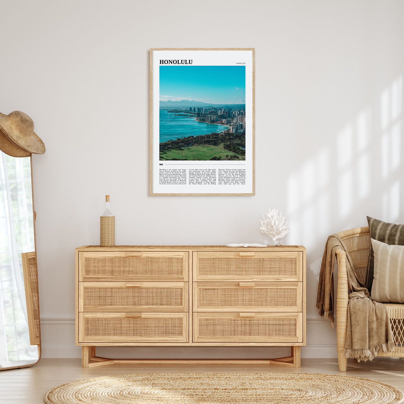 Honolulu Travel Color Poster