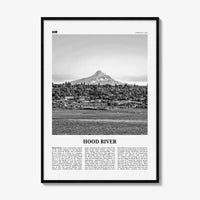 Hood River Print Black and White, Hood River Wall Art, Hood River Poster, Hood River Photo, Hood River Map, Hood River Wall Decor, Oregon