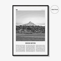 Hood River Print Black and White, Hood River Wall Art, Hood River Poster, Hood River Photo, Hood River Map, Hood River Wall Decor, Oregon