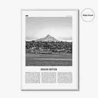 Hood River Print Black and White, Hood River Wall Art, Hood River Poster, Hood River Photo, Hood River Map, Hood River Wall Decor, Oregon