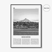 Hood River Print Black and White, Hood River Wall Art, Hood River Poster, Hood River Photo, Hood River Map, Hood River Wall Decor, Oregon