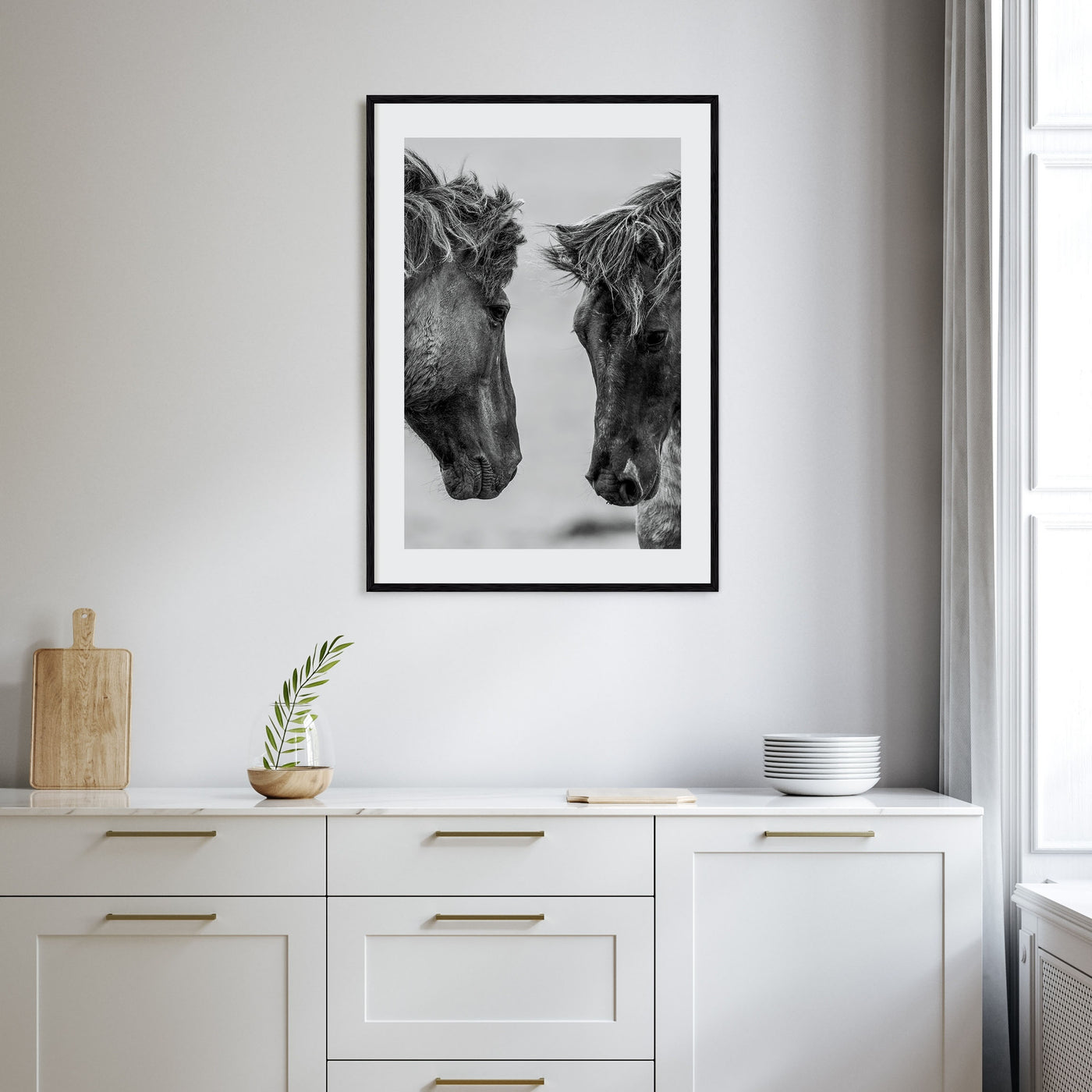 Horse Photo B&W No 3 Poster