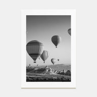 Hot Air Balloon Photo B&W Poster