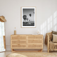 Hot Air Balloon Photo B&W Poster