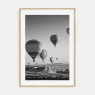 Hot Air Balloon Photo B&W Poster