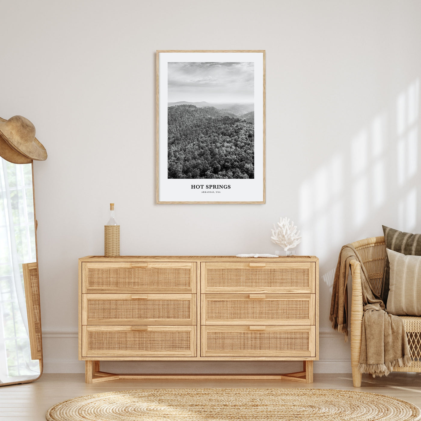 Hot Springs Portrait B&W Poster