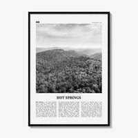Hot Springs Print Black and White, Hot Springs Wall Art, Hot Springs Poster, Hot Springs Photo, Hot Springs Wall Décor, Arkansas, USA