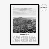 Hot Springs Print Black and White, Hot Springs Wall Art, Hot Springs Poster, Hot Springs Photo, Hot Springs Wall Décor, Arkansas, USA