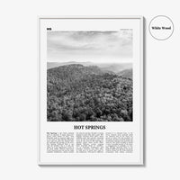 Hot Springs Print Black and White, Hot Springs Wall Art, Hot Springs Poster, Hot Springs Photo, Hot Springs Wall Décor, Arkansas, USA