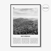 Hot Springs Print Black and White, Hot Springs Wall Art, Hot Springs Poster, Hot Springs Photo, Hot Springs Wall Décor, Arkansas, USA