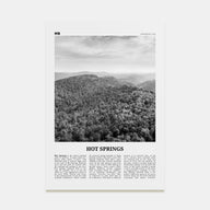 Hot Springs Travel B&W Poster