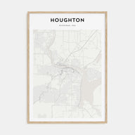 Houghton Map Portrait Poster