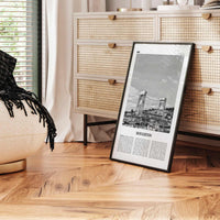 Houghton Print Black and White, Houghton Wall Art, Houghton Poster, Houghton Photo, Houghton Wall Décor, Houghton Map, Michigan, USA