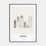Houston Drawn Poster