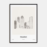 Houston Drawn Poster