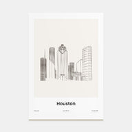 Houston Drawn Poster