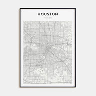 Houston Map Portrait Poster