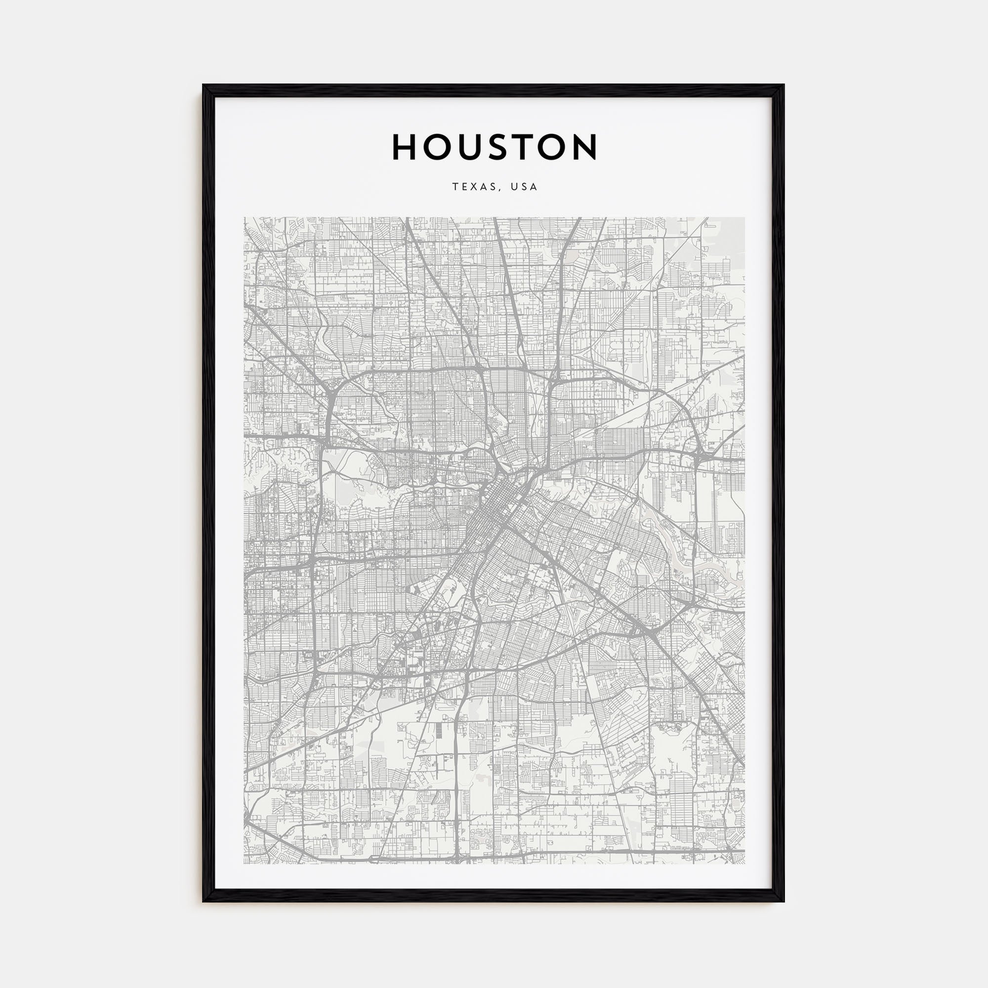 Houston Map Portrait Poster
