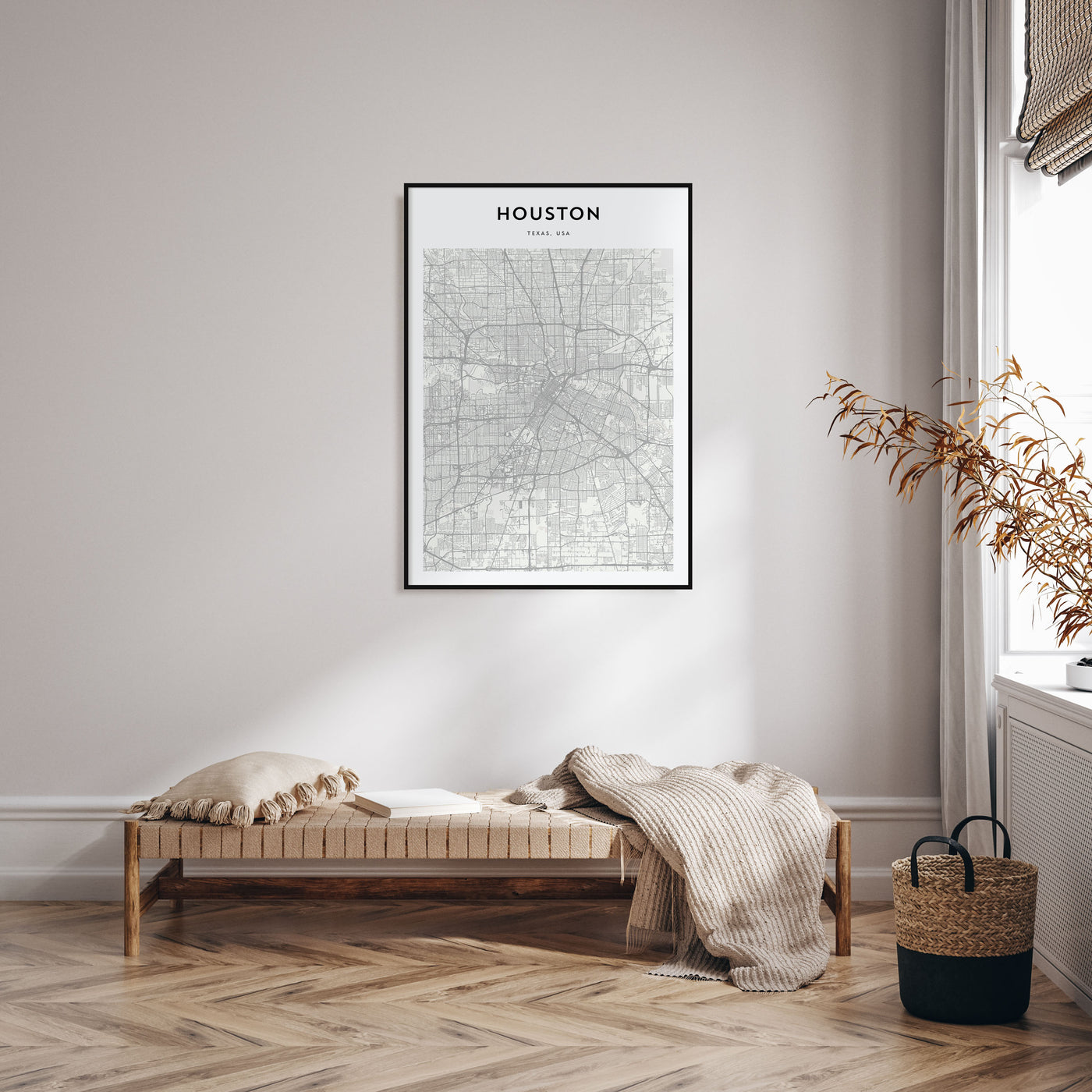 Houston Map Portrait Poster