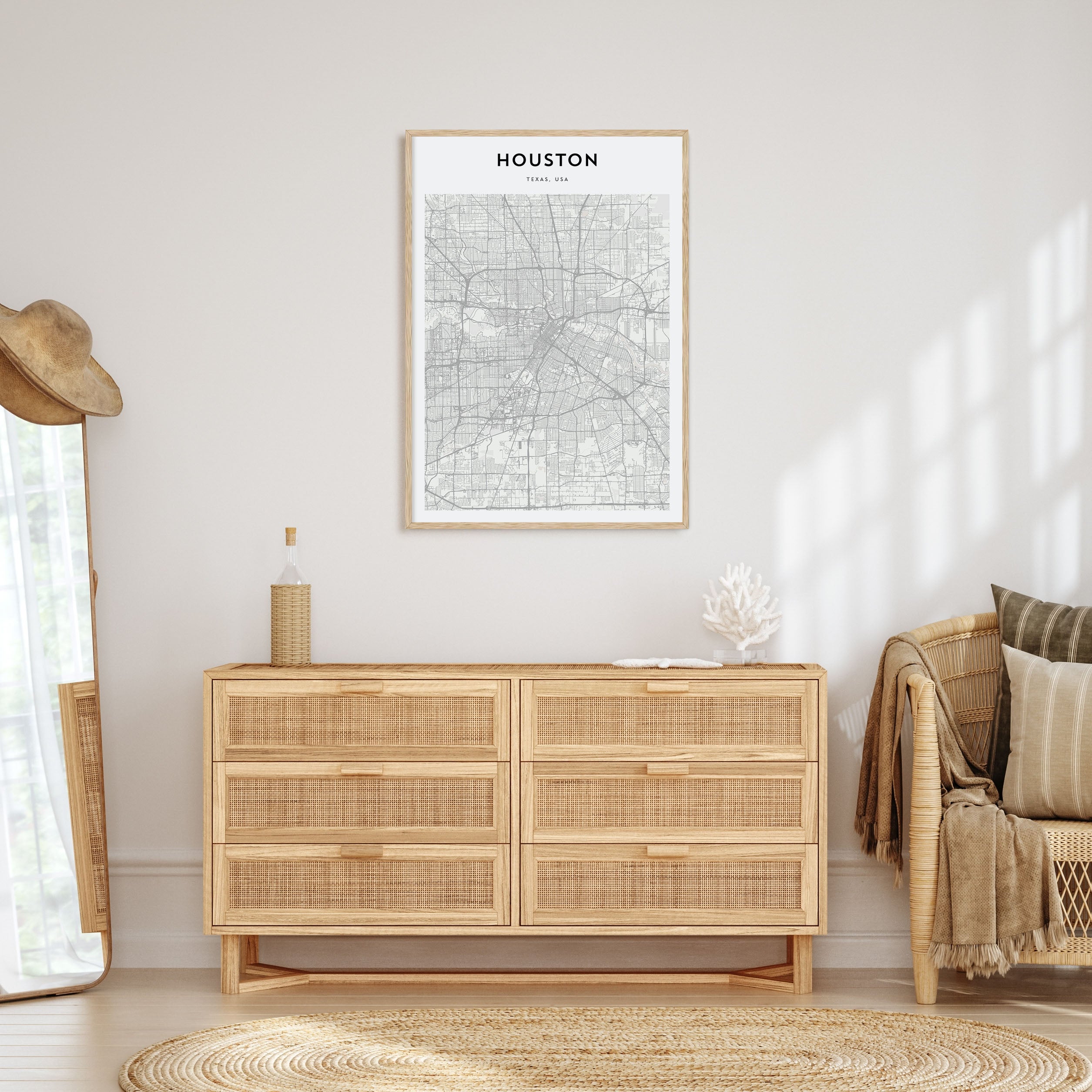 Houston Map Portrait Poster