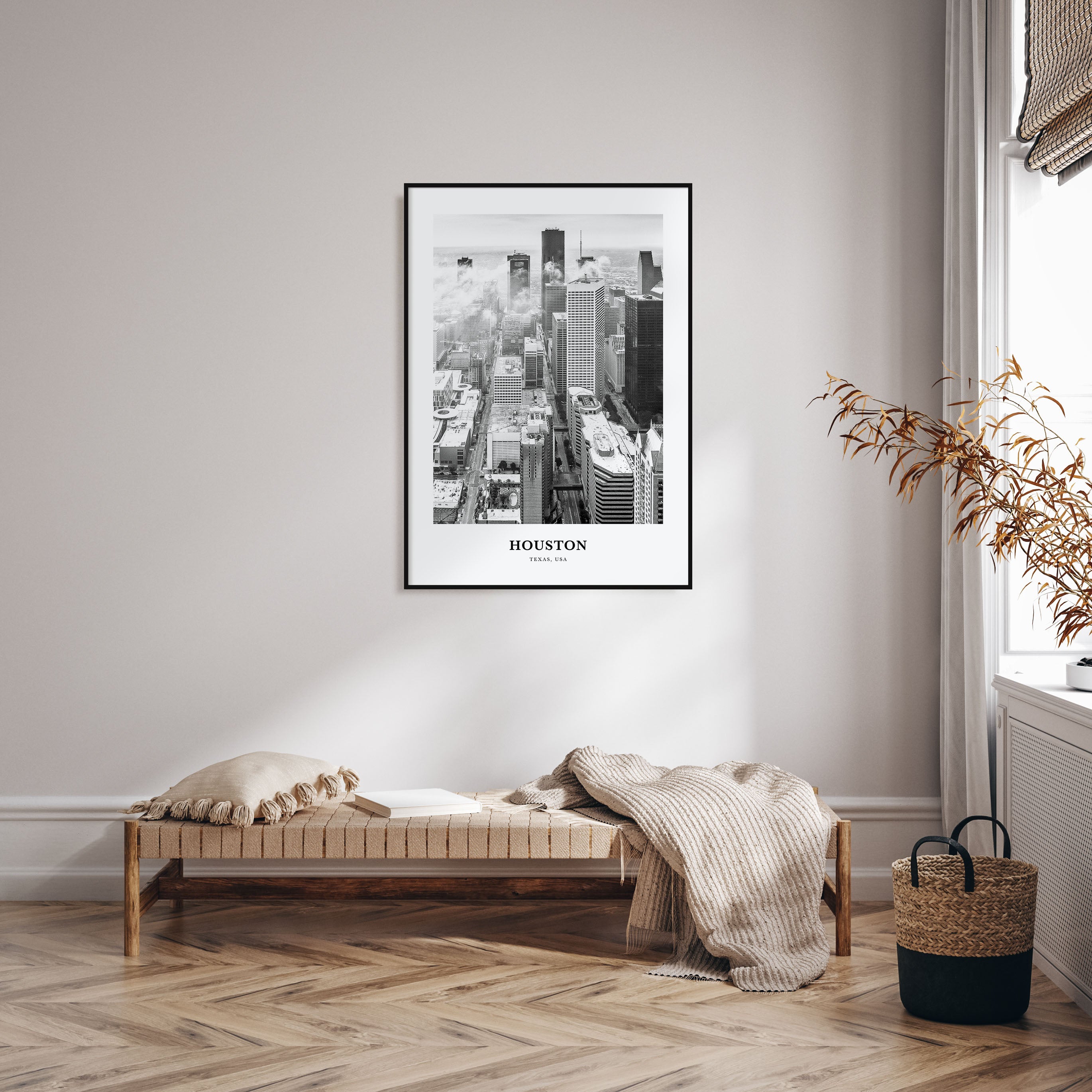 Houston Portrait B&W No 1 Poster