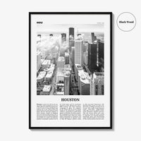 Houston Print Black and White No 1, Houston Wall Art, Houston Poster, Houston Photo, Houston Wall Decor, Texas, USA, United States