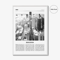 Houston Print Black and White No 1, Houston Wall Art, Houston Poster, Houston Photo, Houston Wall Decor, Texas, USA, United States