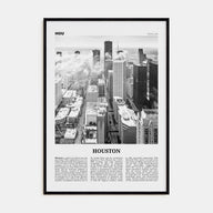 Houston Travel B&W No 1 Poster