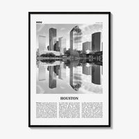 Houston Print Black and White No 2, Houston Wall Art, Houston Poster, Houston Photo, Houston Wall Decor, Texas, USA, United States