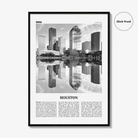 Houston Print Black and White No 2, Houston Wall Art, Houston Poster, Houston Photo, Houston Wall Decor, Texas, USA, United States