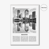 Houston Print Black and White No 2, Houston Wall Art, Houston Poster, Houston Photo, Houston Wall Decor, Texas, USA, United States