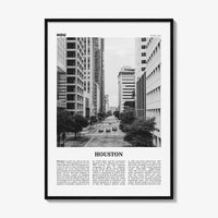 Houston Print Black and White No 3, Houston Wall Art, Houston Poster, Houston Photo, Houston Wall Decor, Texas, USA