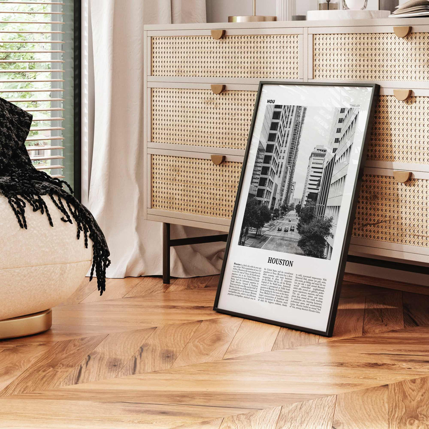 Houston Print Black and White No 3, Houston Wall Art, Houston Poster, Houston Photo, Houston Wall Decor, Texas, USA