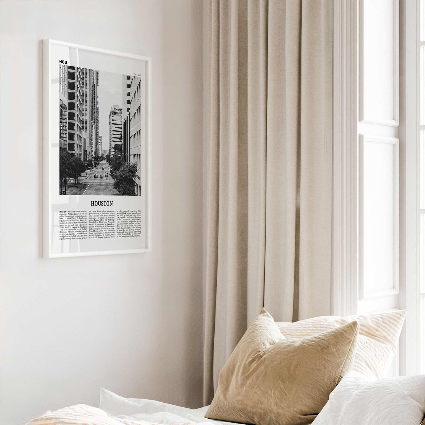 Houston Print Black and White No 3, Houston Wall Art, Houston Poster, Houston Photo, Houston Wall Decor, Texas, USA