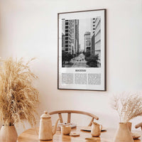 Houston Print Black and White No 3, Houston Wall Art, Houston Poster, Houston Photo, Houston Wall Decor, Texas, USA