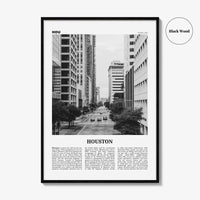 Houston Print Black and White No 3, Houston Wall Art, Houston Poster, Houston Photo, Houston Wall Decor, Texas, USA