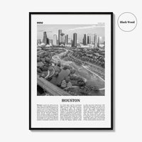 Houston Print Black and White No 4, Houston Wall Art, Houston Poster, Houston Photo, Houston Wall Décor, Houston Map, Texas, USA