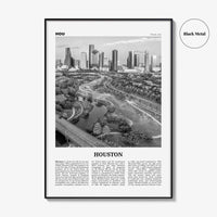 Houston Print Black and White No 4, Houston Wall Art, Houston Poster, Houston Photo, Houston Wall Décor, Houston Map, Texas, USA