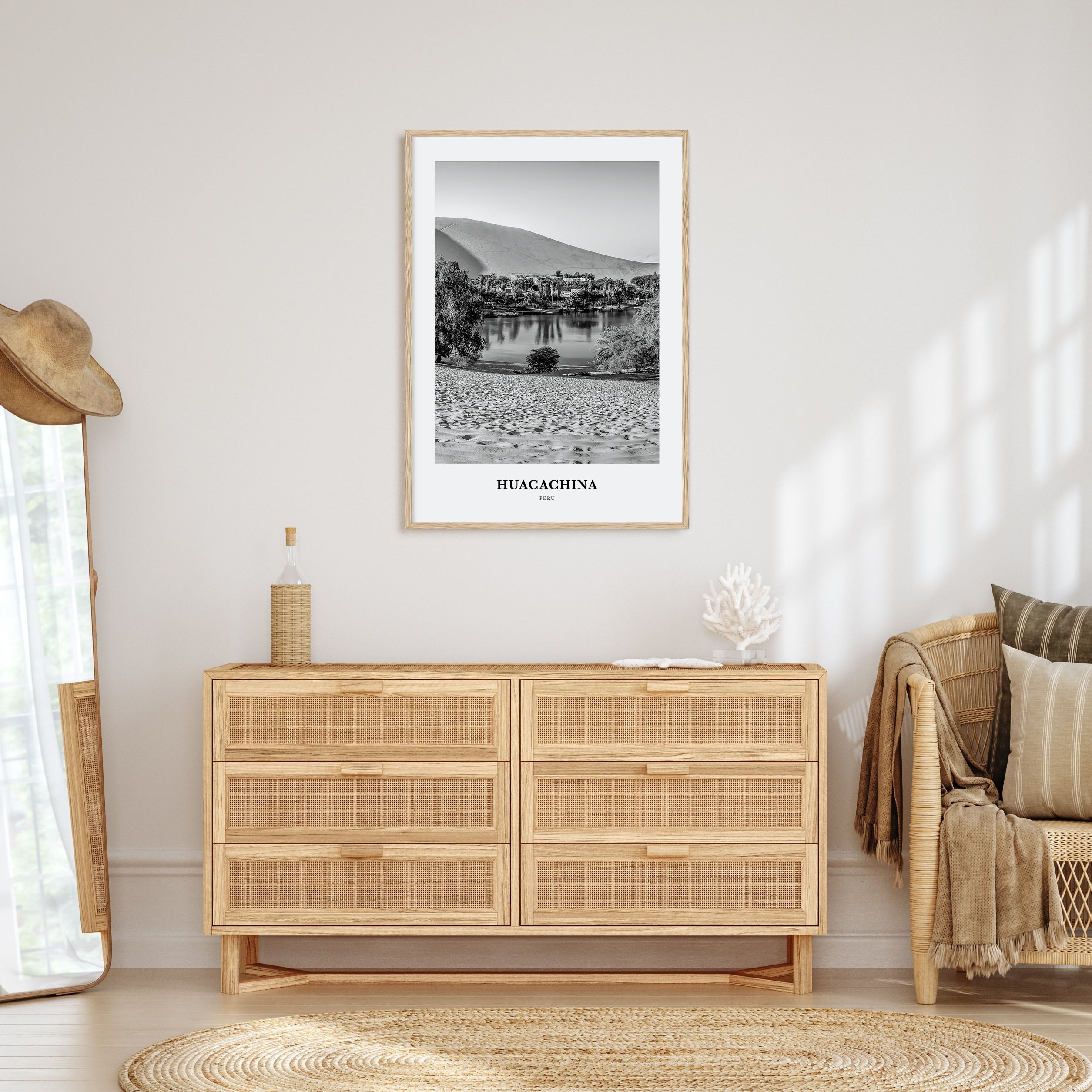 Huacachina Portrait B&W Poster
