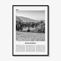 Huacachina Print Black and White, Huacachina Wall Art, Huacachina Poster, Huacachina Photo, Huacachina Wall Décor, Huacachina Map, Peru